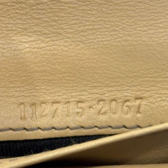 Vintage GUCCI Bifold Long Wallet GG Canvas Leather Light Tan - Picture 10 of 11